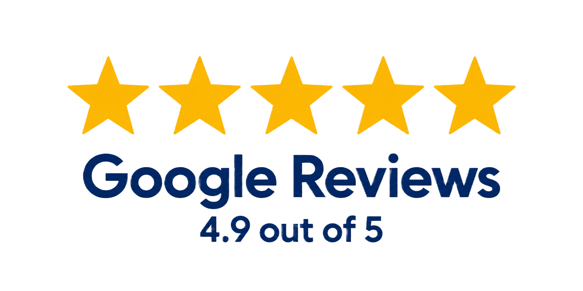 4.9 out of 5 on Google Reviews